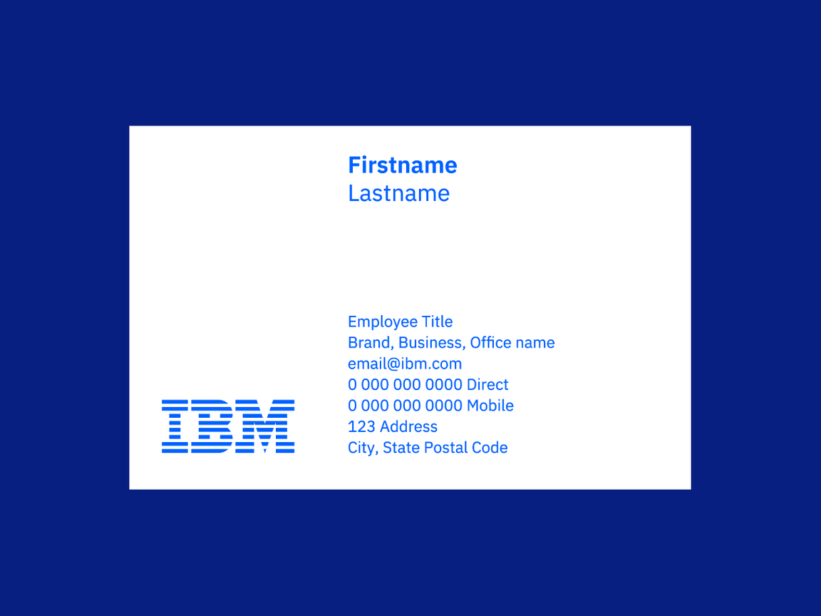 IBM business card