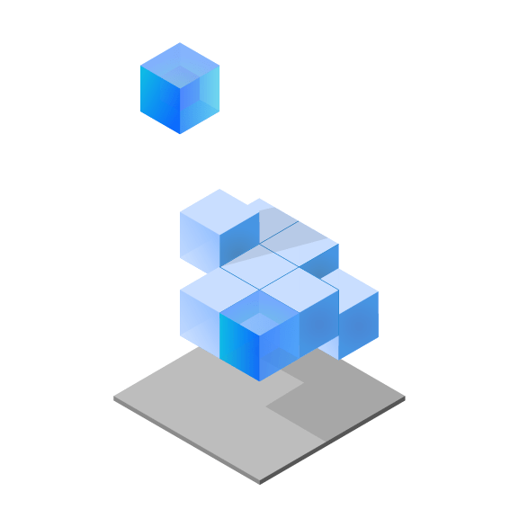 Floating cubes